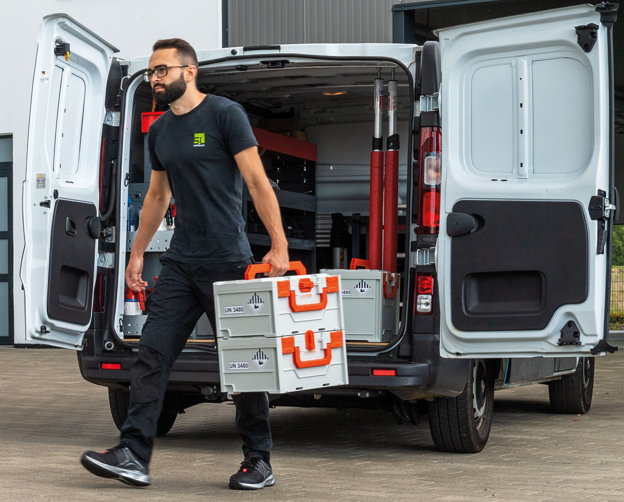 Anwendungsbeispiel Akku-Systembrandschutzbox Li-SAFE