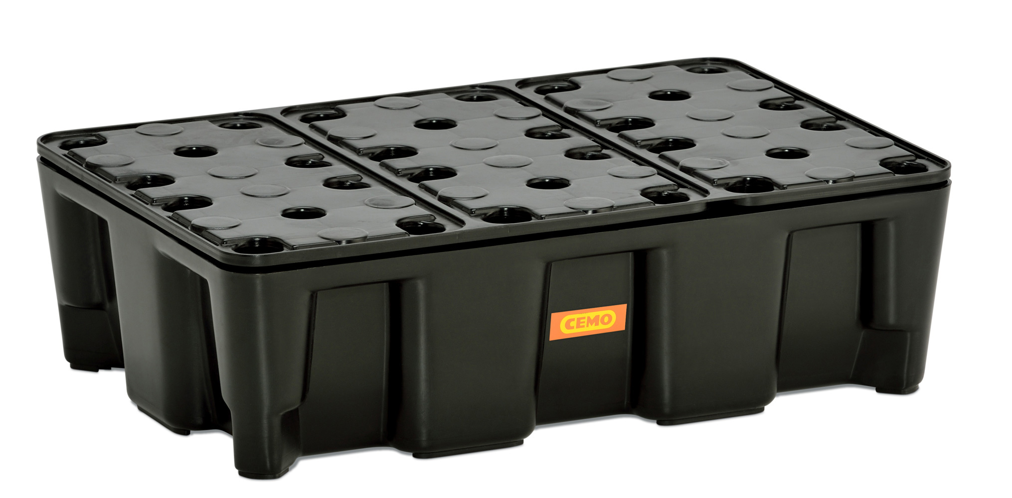 PE-Auffangwanne-HD_25l_10705-Logo PE-Auffangwannen 25PE mit PE-Rost