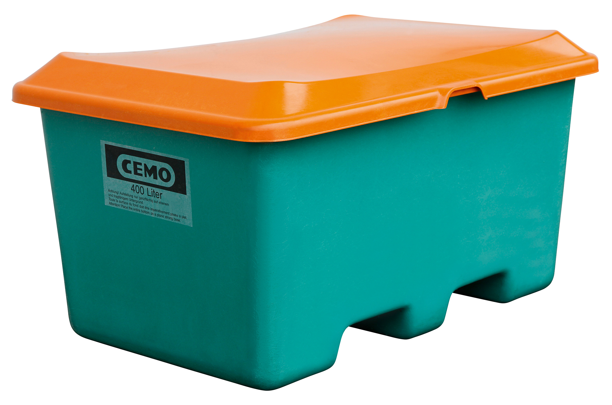 REB-400l-gruen-unterfahrbar_mit-Deckel_10583 Beispiel GFK-Rechteckbehälter 400 Liter in grün mit Stapeldeckel