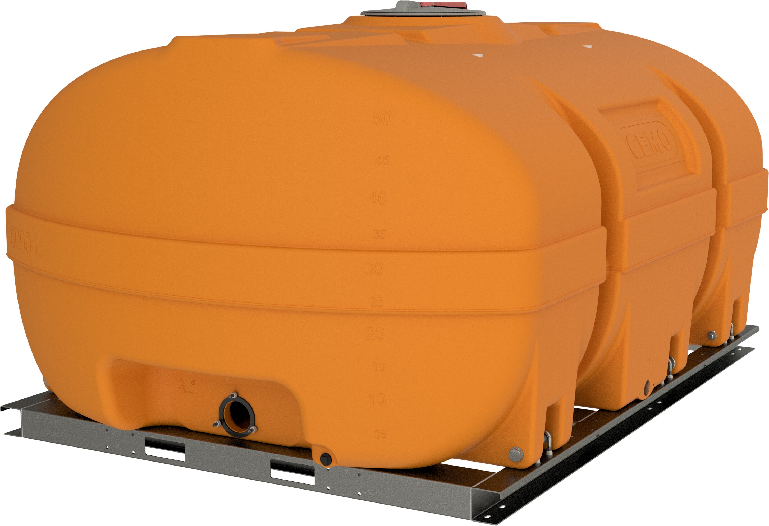 Tank, Kraftstofftank, Orange, Industriell, Volumen 5000 L