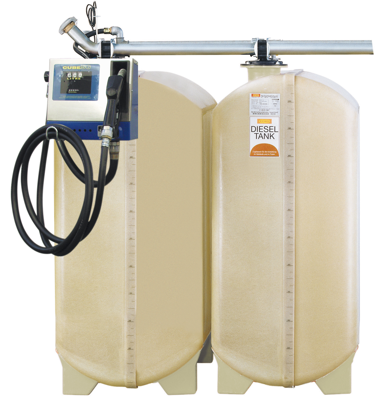 7776-an-Tanks Beispiel Elektropumpe CUBE 56 K33 an GT-Dieseltanks