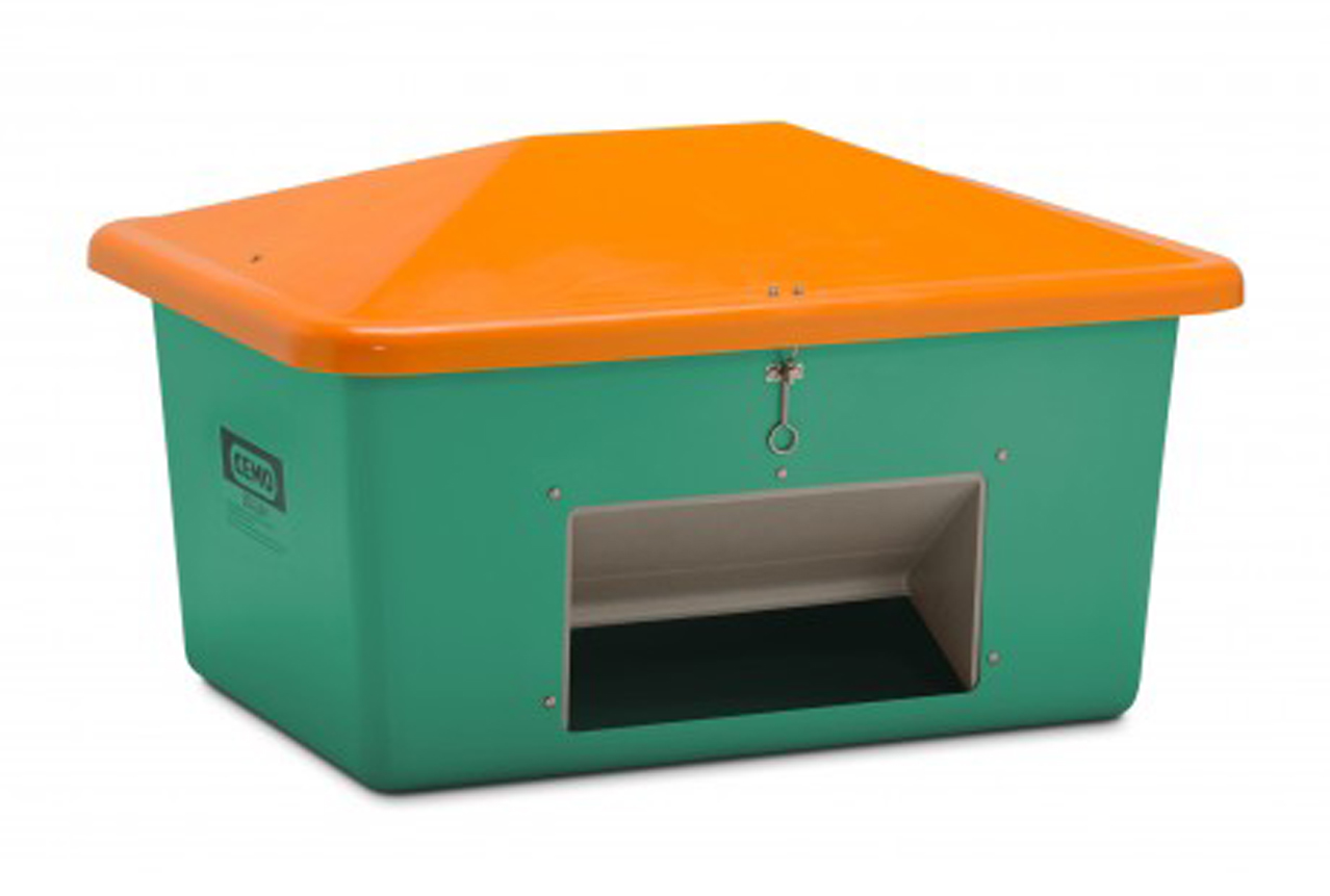Cemo Streugutbehälter mit Deckel – Farbvariante grün