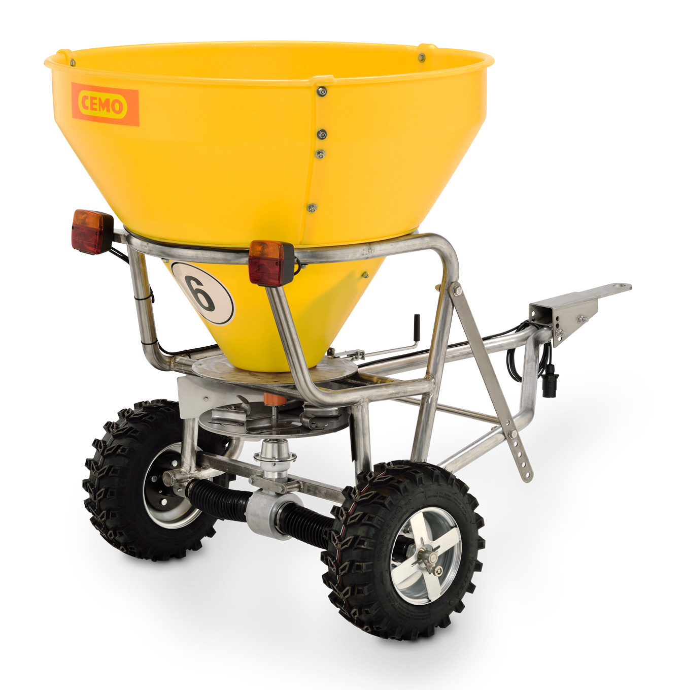10206_Streuwagen-SW-300-Edelstahlrahmen CEMO Streuwagen SW 300 zum Anhängen