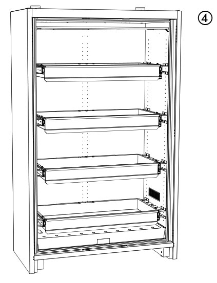 PROline-Sicherheitsschrank 12|20 Typ 90 mit 4 Auszügen Doppelflügeltüre PROline-Sicherheitsschrank 12|20 Typ 90 mit 4 Auszügen Doppelflügeltüre