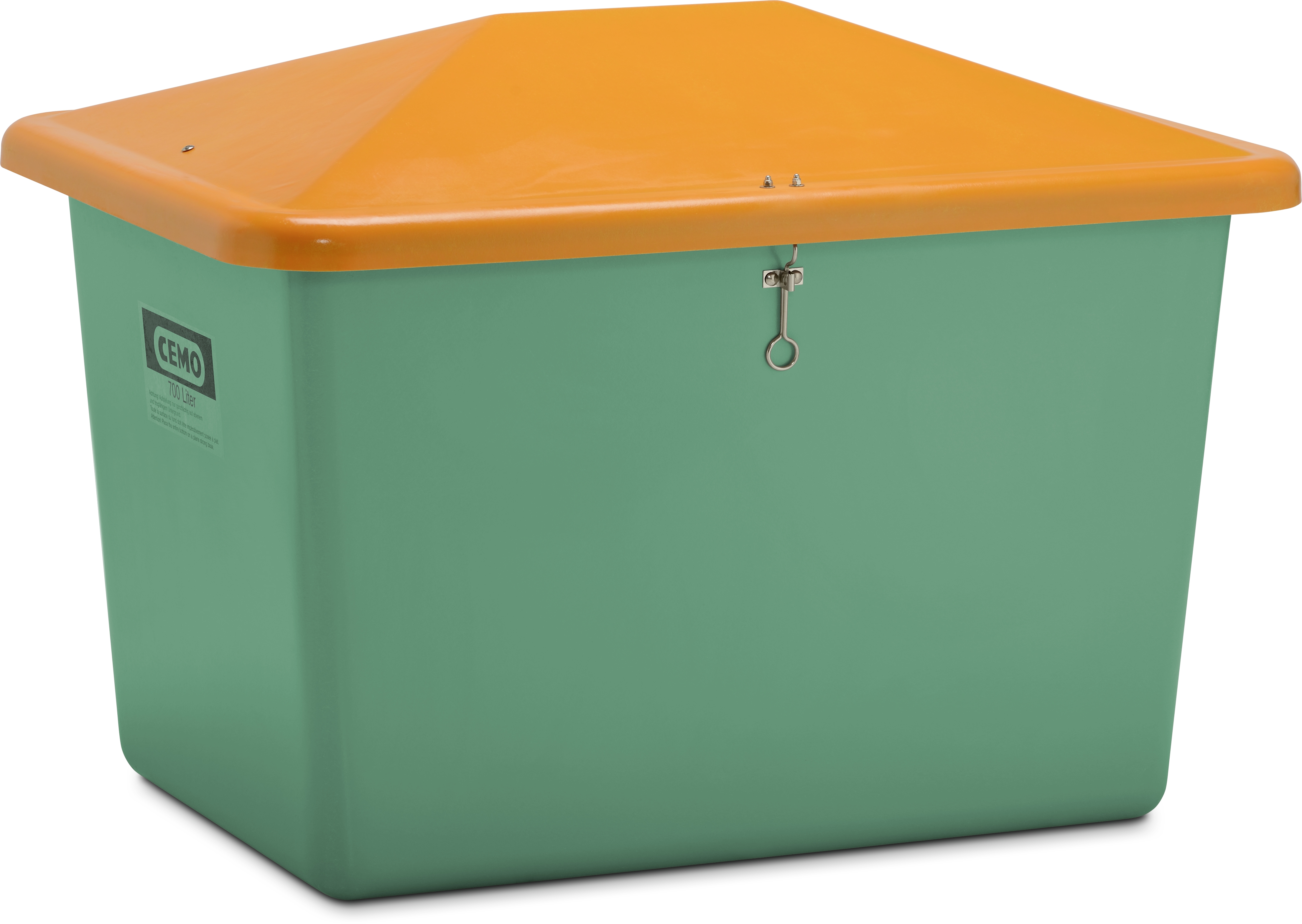 Streugutbox 700 Liter in grün ohne Entnahme mit Vandalismusdeckel