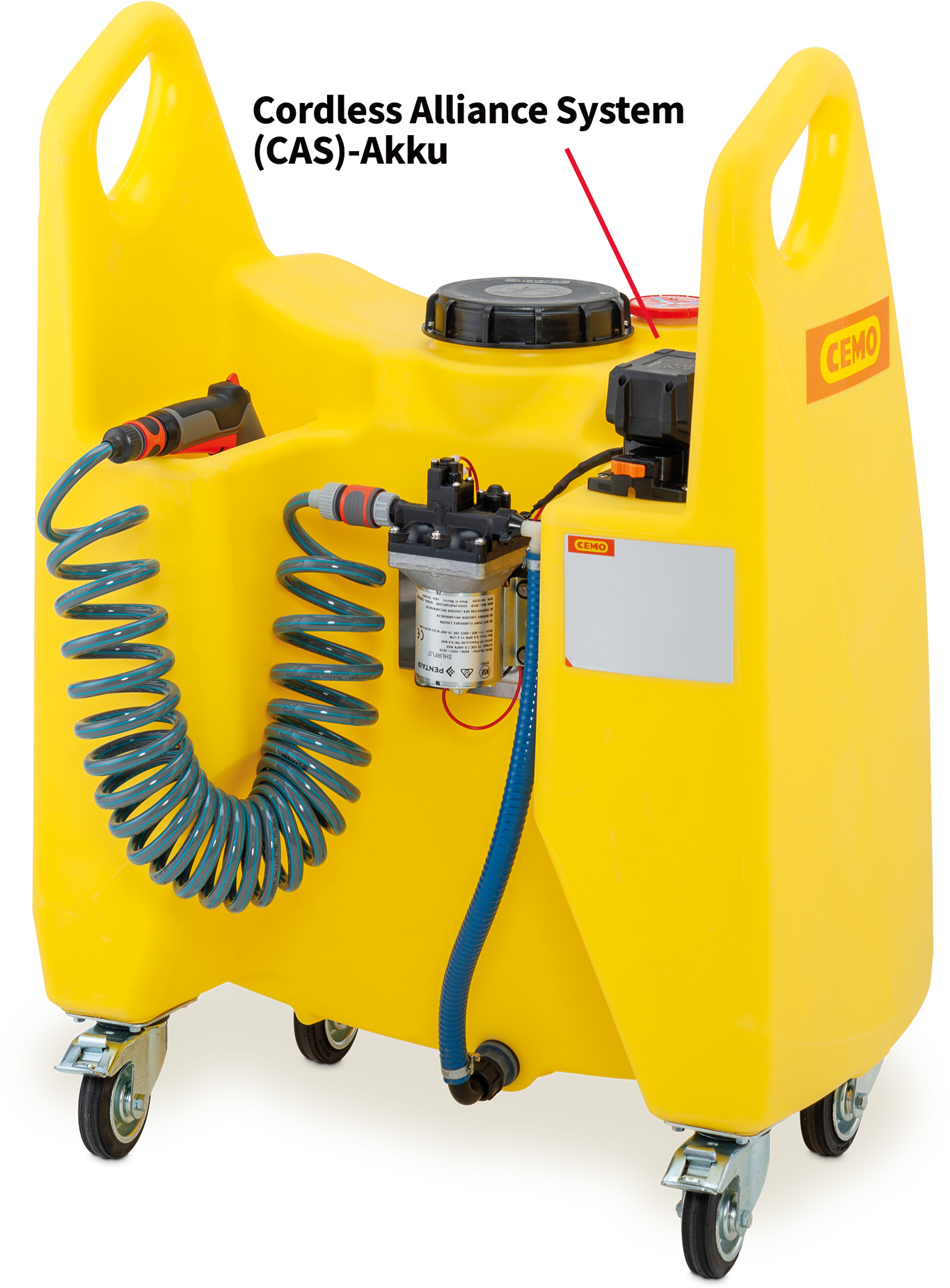 Transfer-Trolley Aqua 130 Liter mit Elektropumpe und CAS-System