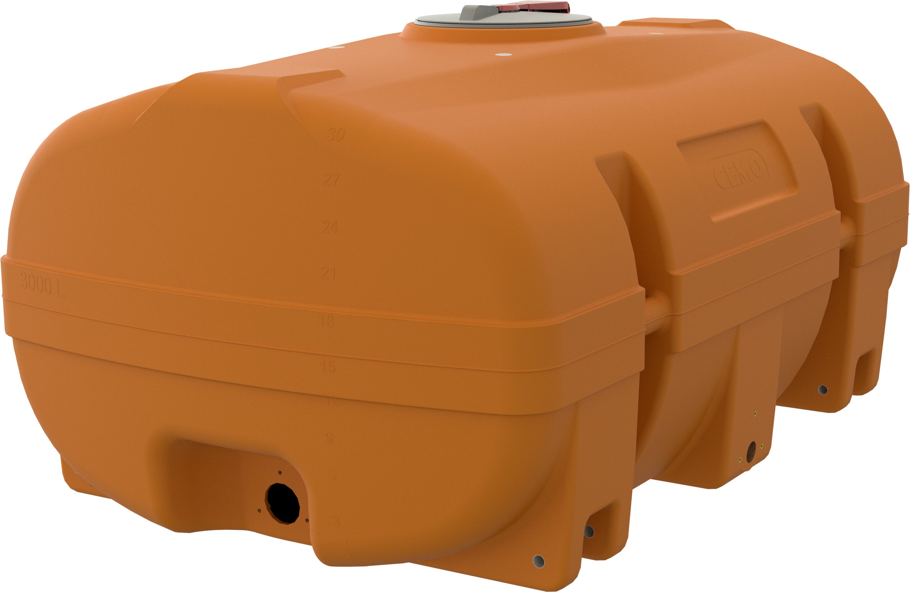 Tank, Kraftstofftank, Orange, Industrietank, Kapazität 3000L