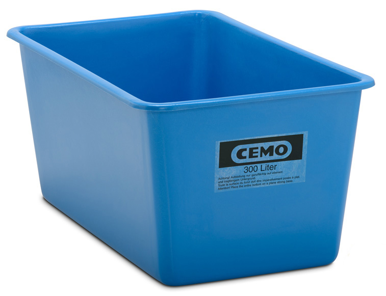 Rechteckbehälter aus GFK 300 Liter blau