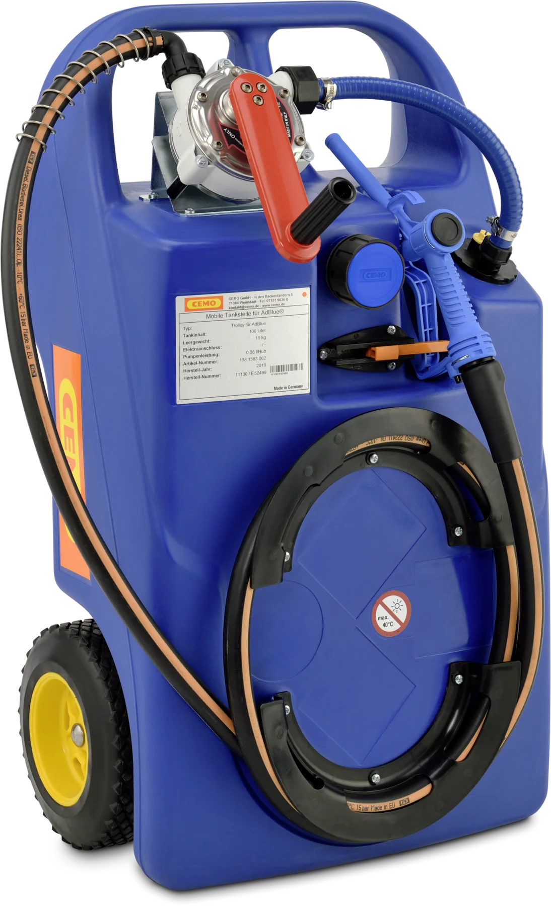 AdBlue®-Trolley 60 Liter für AUS32 mit Kurbelpumpe AdBlue®-Trolley 60 Liter für AUS32 mit Kurbelpumpe