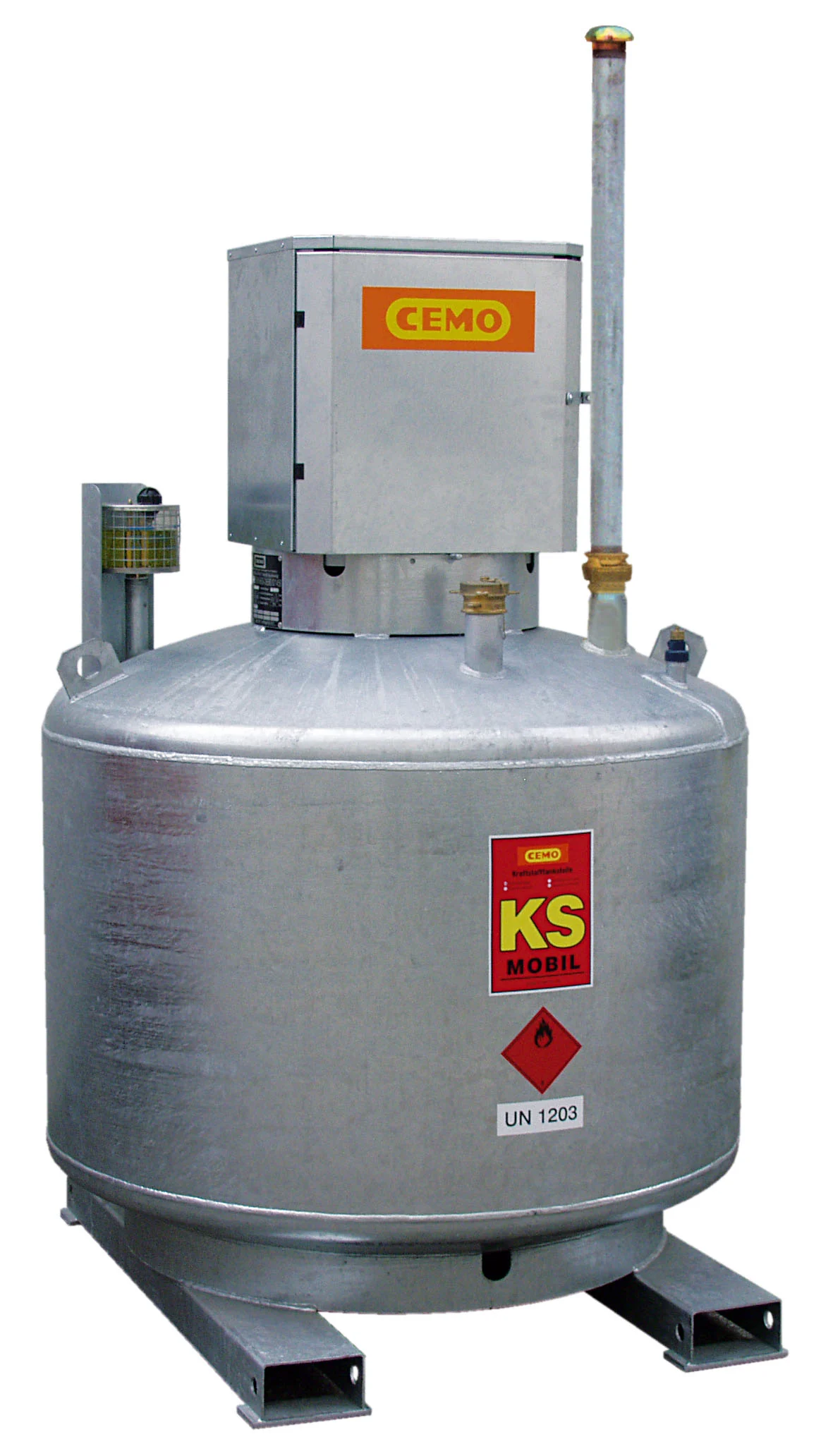 Kraftstofftank KS-Mobil doppelwandig 400 Liter beidseitig feuerverzinkt