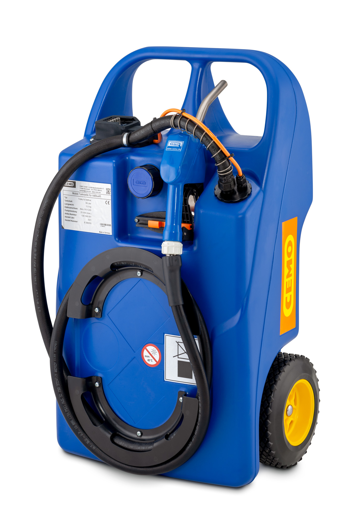 11592_01_Trolley_60L_ohneAkku_2021-06 Trolley 60 Liter für AdBlue® mit Pumpe und CAS-Akkusystem | Lieferumfang ohne Akku und Ladegerät –