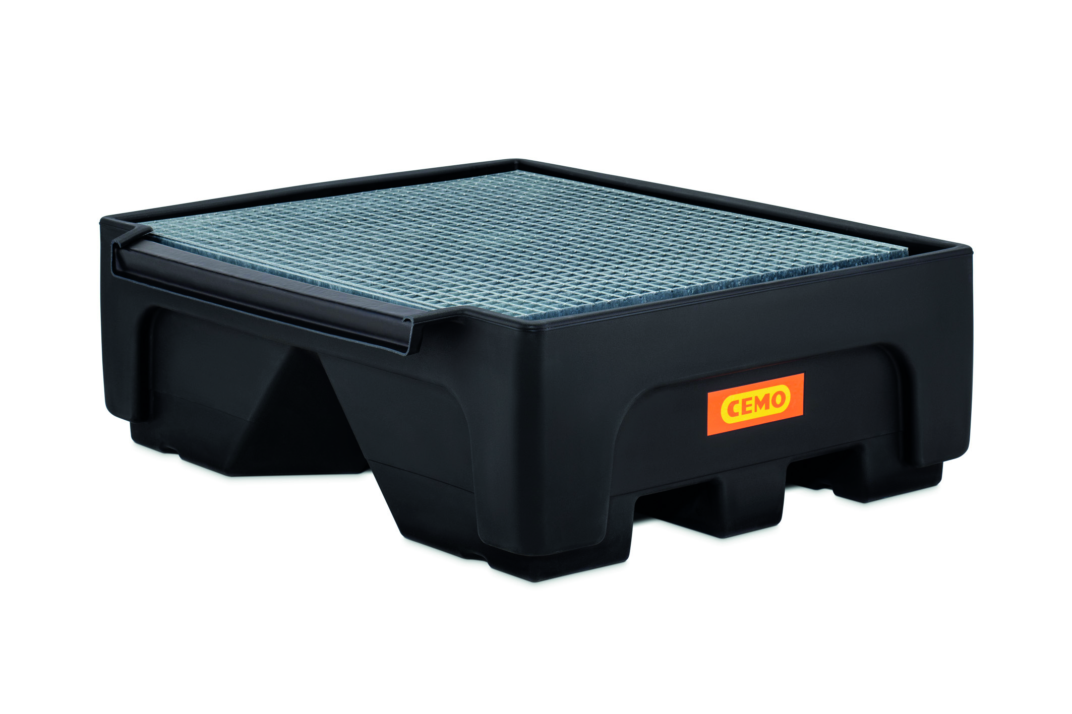 11864-IBC-Erweiterung_4106 IBC-Erweiterungswanne 500|1-PE mit verzinktem Stahlgitterrost Cemo 11864