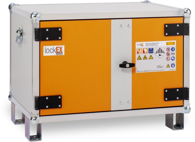 Akku-Ladeschrank 8/5 Premium 230 Volt mit lockEX2.0 und Stapelfüßen Postfach