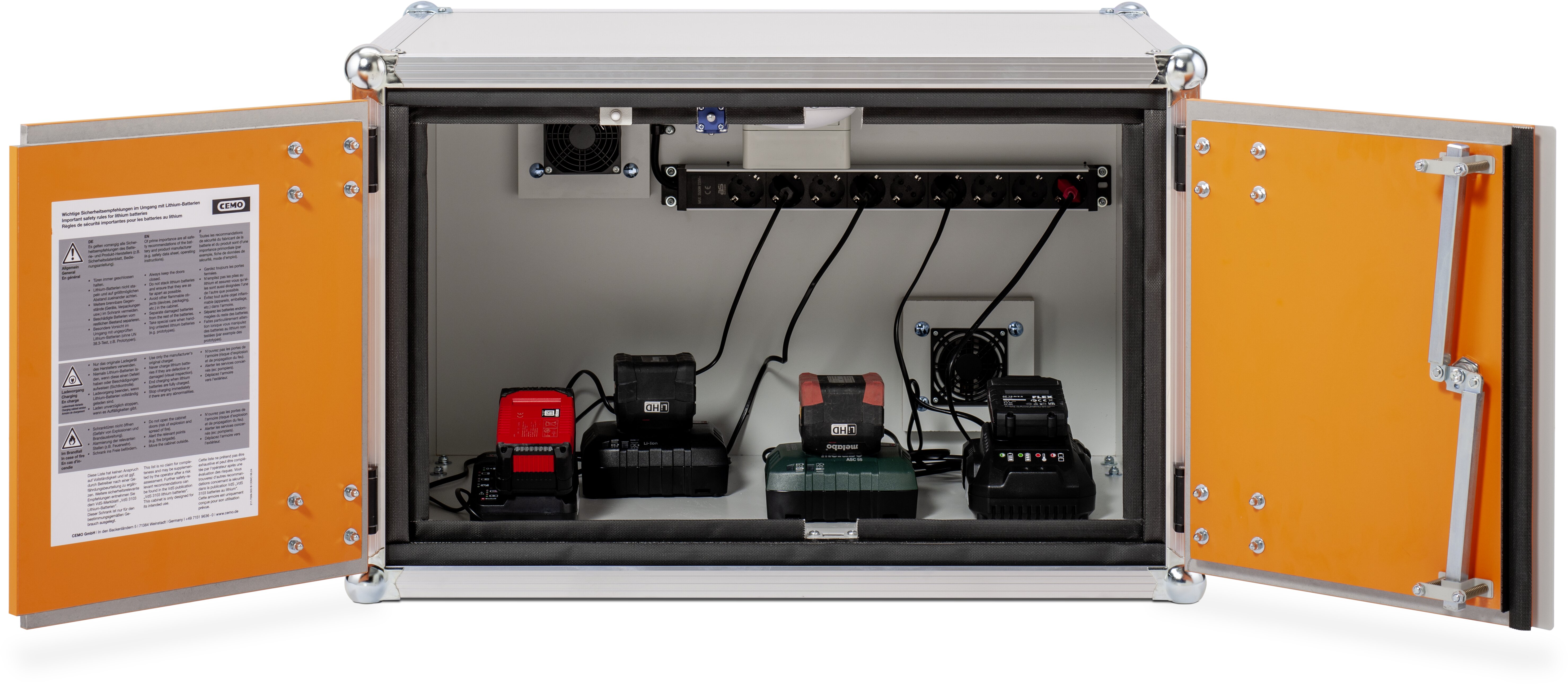 Beispiel Akku-Ladeschrank 8/5 offen ohne Füsse Beispiel Akku-Ladeschrank 8/5 offen ohne Füsse