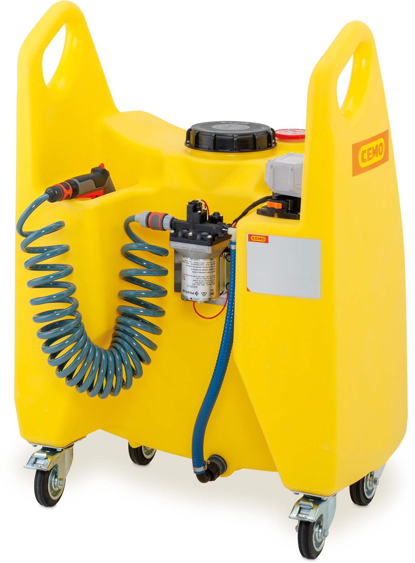 Transfer-Trolley Aqua 130 Liter CAS-System ohne Akku | Ladegerät Transfer-Trolley Aqua 130 Liter CAS-System ohne Akku | Ladegerät