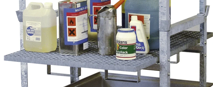 Fassregal_Typ400_Gitterrostebene Beispiel Gitterrostebene für Fassregal Typ 400