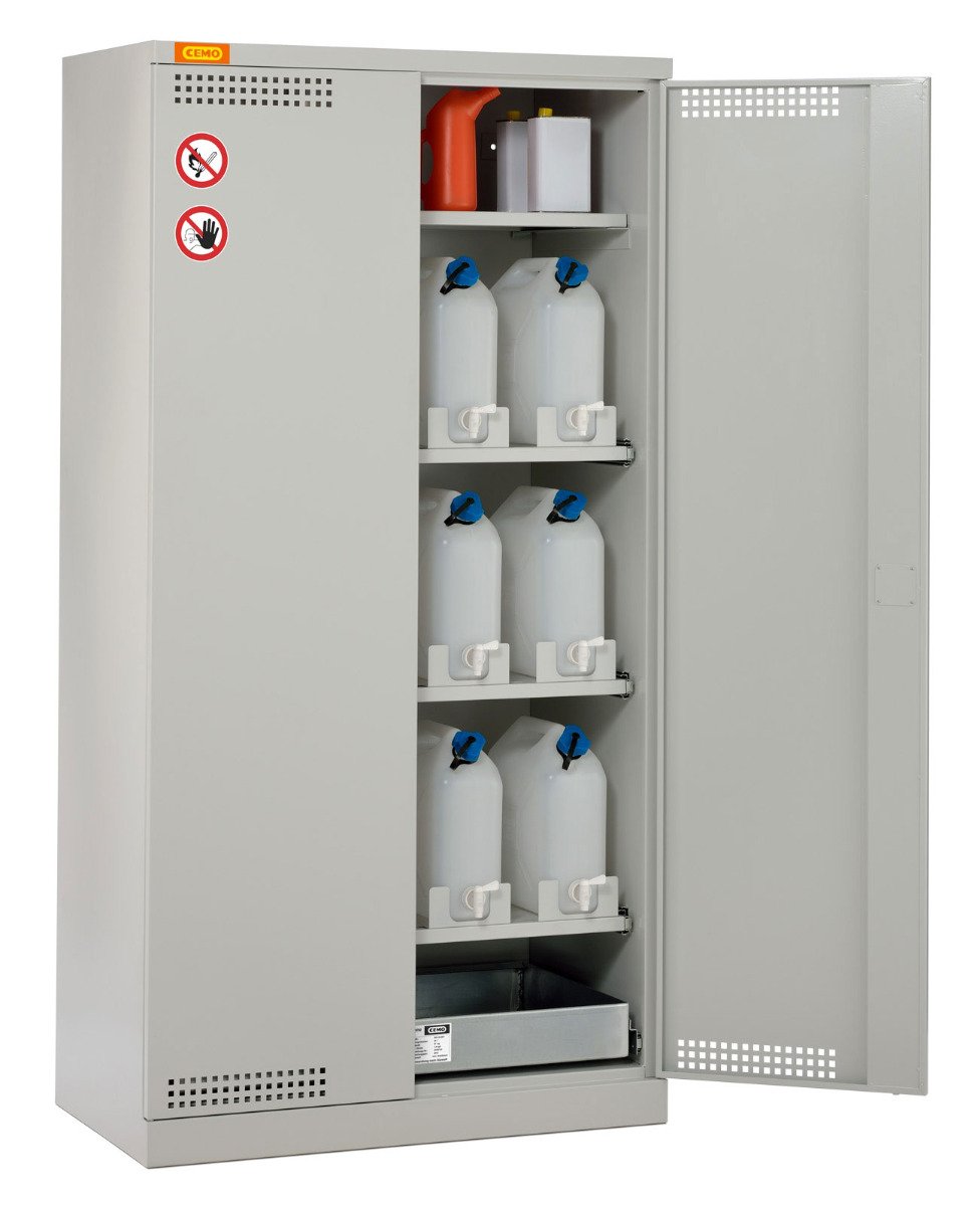 Umweltschrank Kanister 10-20 mit 2-flügliger Türe