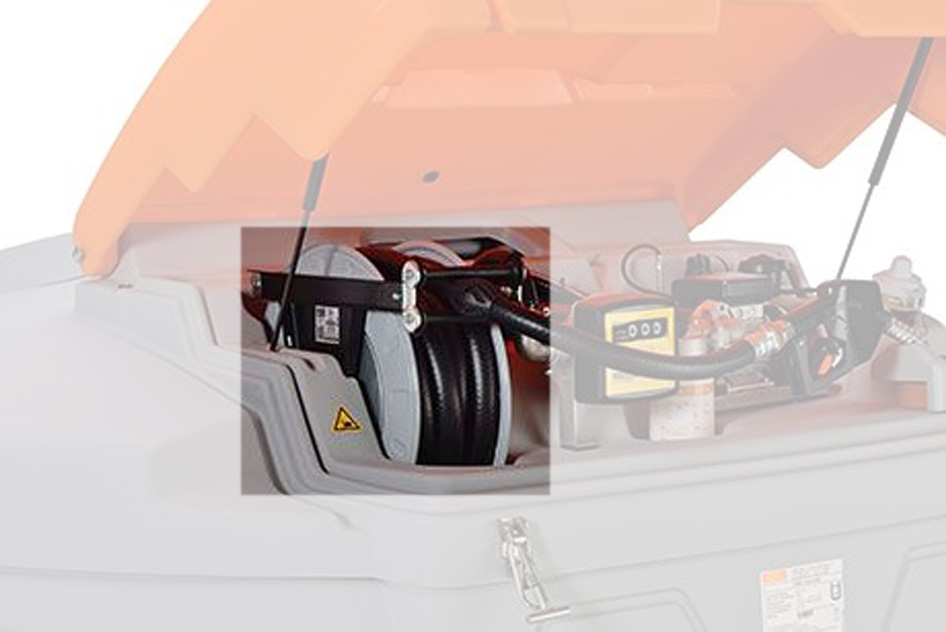 Schlauchaufroller 8 m Schlauch DN25 Schlauchaufroller für Cube-Dieseltankstation Premium