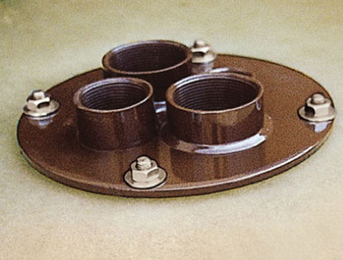 Domdeckel-Stahl_1436 Domdeckel Stahl mit 4 Gewindemuffen