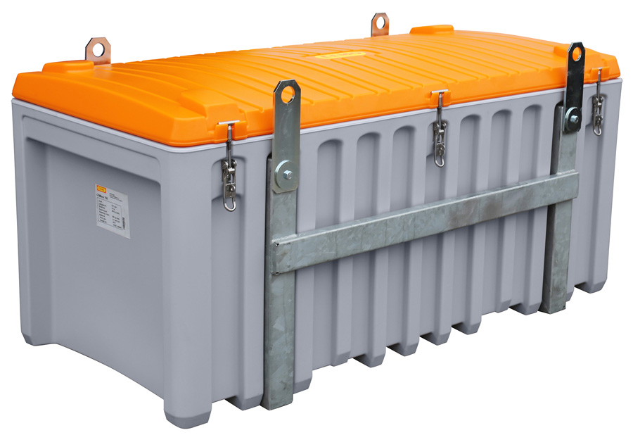 CEMbox-750l_grau-orange_kranbar_10337dTmFxUiqxlZ54 Beispiel CEMbox 400 Liter kranbar – Krangestell mit schwenkbaren Kranösen