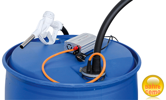 CENTRI-SP30_Universal-Netzgeraet-ZV_10592 Beispiel: auf Fass montierte Elektropumpe CENTRI SP30 Universal 230-V-Netzgerät für AdBlue® und Diesel