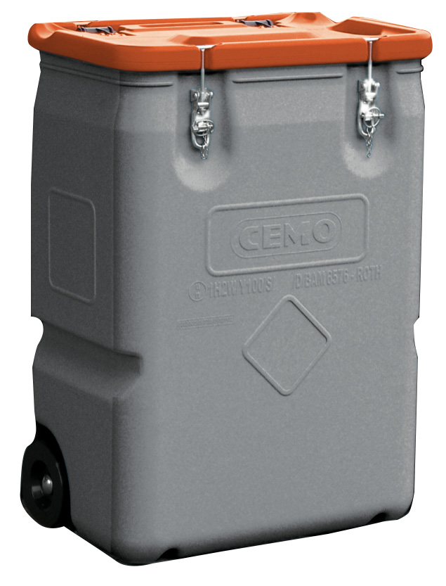 Mobil-Box 170 Liter Inhalt mit Zulassung – Deckel orange