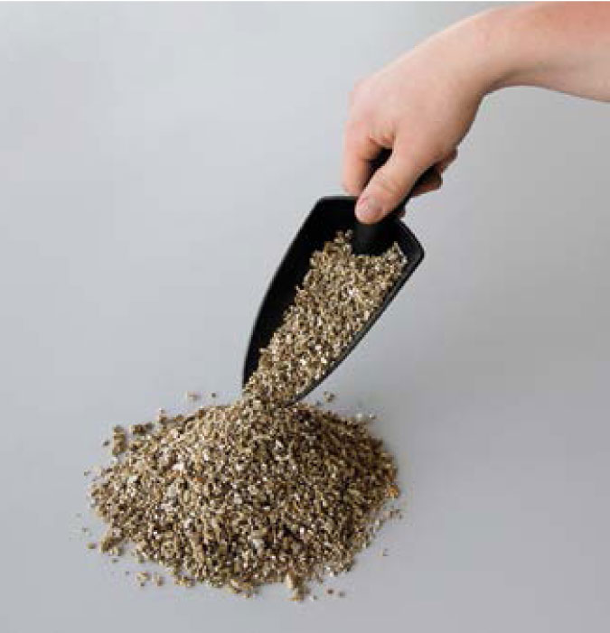 Vermiculite als Puffermaterial für Kunststoffsammelbehälter