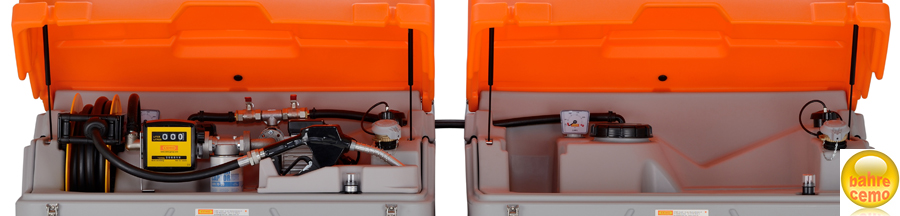 CUBE-Dieseltankanlage-5000l_Ausschnitt_10379 Ausschnitt Komplettstation Premium mit Erweiterungseinheit und Entnahmeleitung