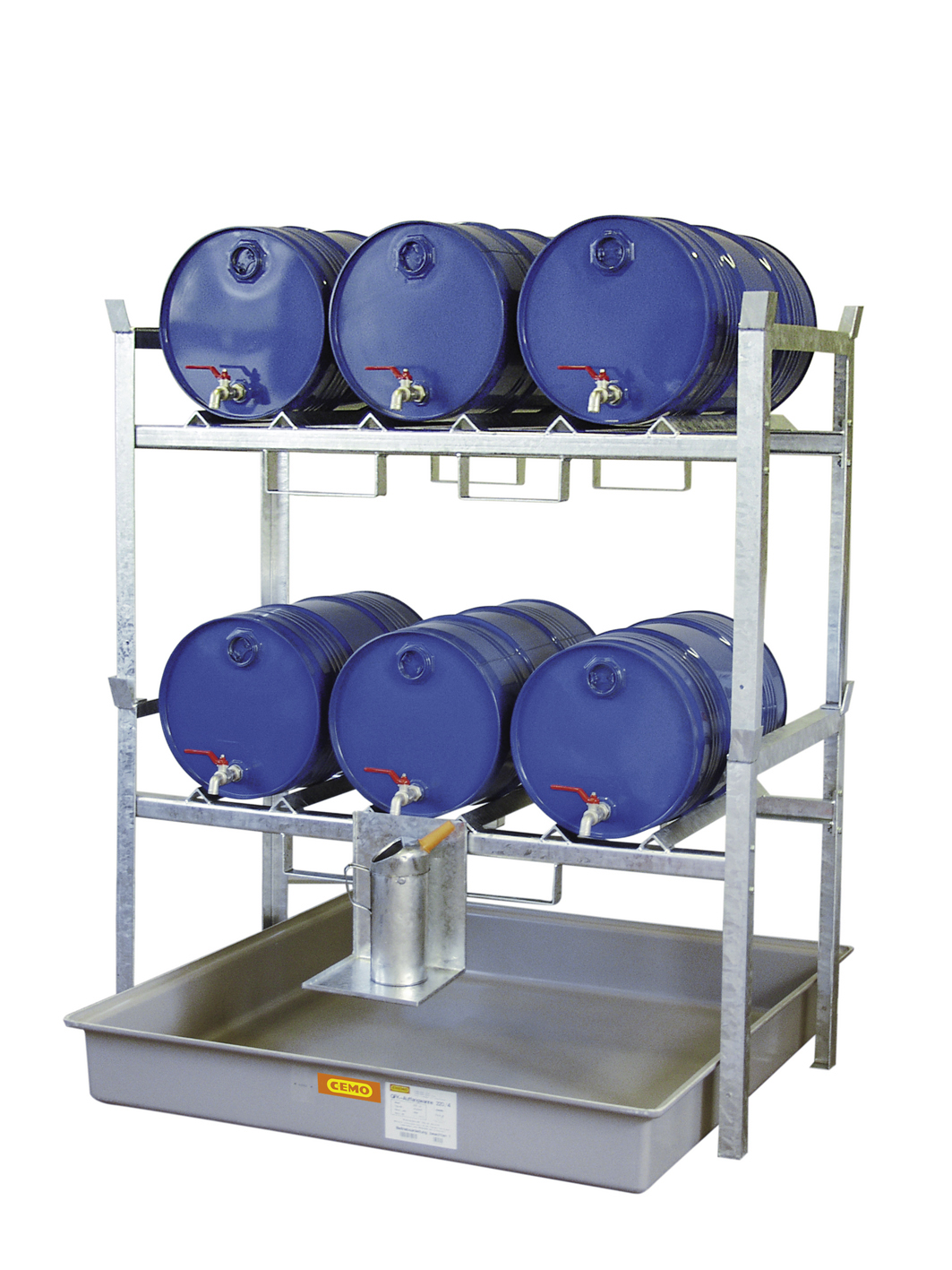 7675-fassregal-typ-800 Variante 6 Fassregal Typ 800 mit Fassauflagen für 6 x 60-l-Fässer