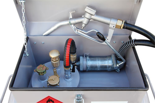 KS-Mobil-Easy-200l_Innen_10025 Pumpenkasten mobile Benzintankanlage KS-Mobil  90 Liter mit Handpumpe