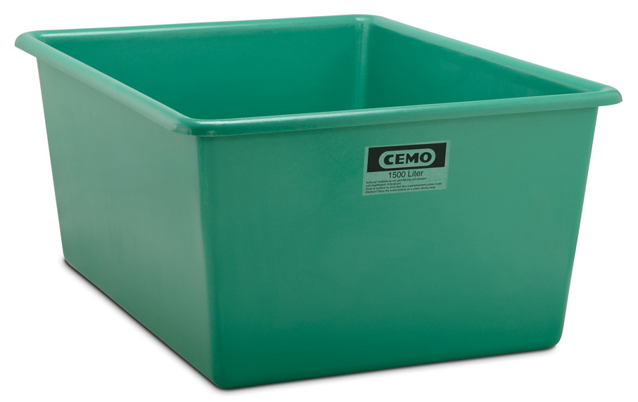 1151 Rechteckbehälter aus GFK 1500 Liter grün
