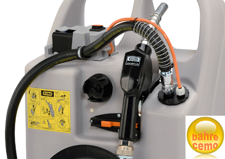 Detail von Dieseltrolley mit Elektropumpe CENTRI SP30 und Akku