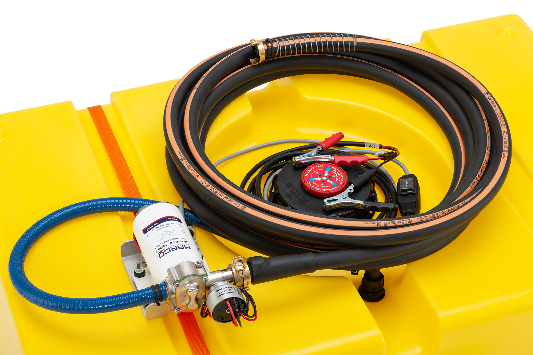 11332-BWS_Detail_2020-04 Cemo mobiles Bewässerungssystem BWS 25-PRO PE – Zahnradpumpe und Schlauch 10 m mit GEKA-Kupplung