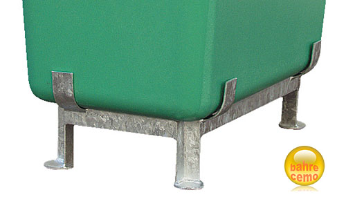 Beispiel Stahlfußgestell für Streugut- und Rechteckbehälter