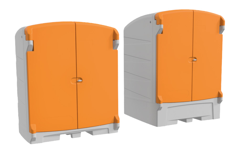 11550_11551_Gefahrstoffdepot_220L_1100L_2021-02 PE-Gefahrstoffdepot 220/2 und 1100/1 im Vergleich