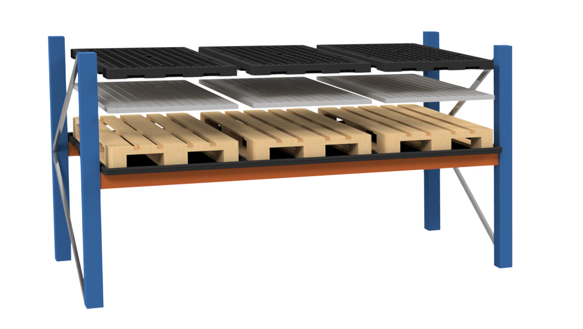 11472_mit-Paletten_CAD_2021-03 Beispiel PE-Regaleinhängewanne 27/230 für Fachmaß 270 x 110 cm