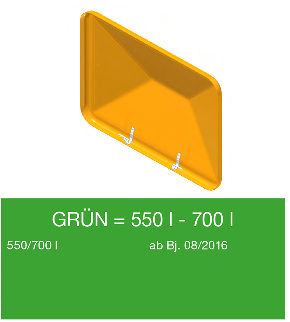 Deckel-Streugutbehaelter-gruen Scharnierbügel Set passend für Deckel Streugutbehälter 550 und 700 Liter