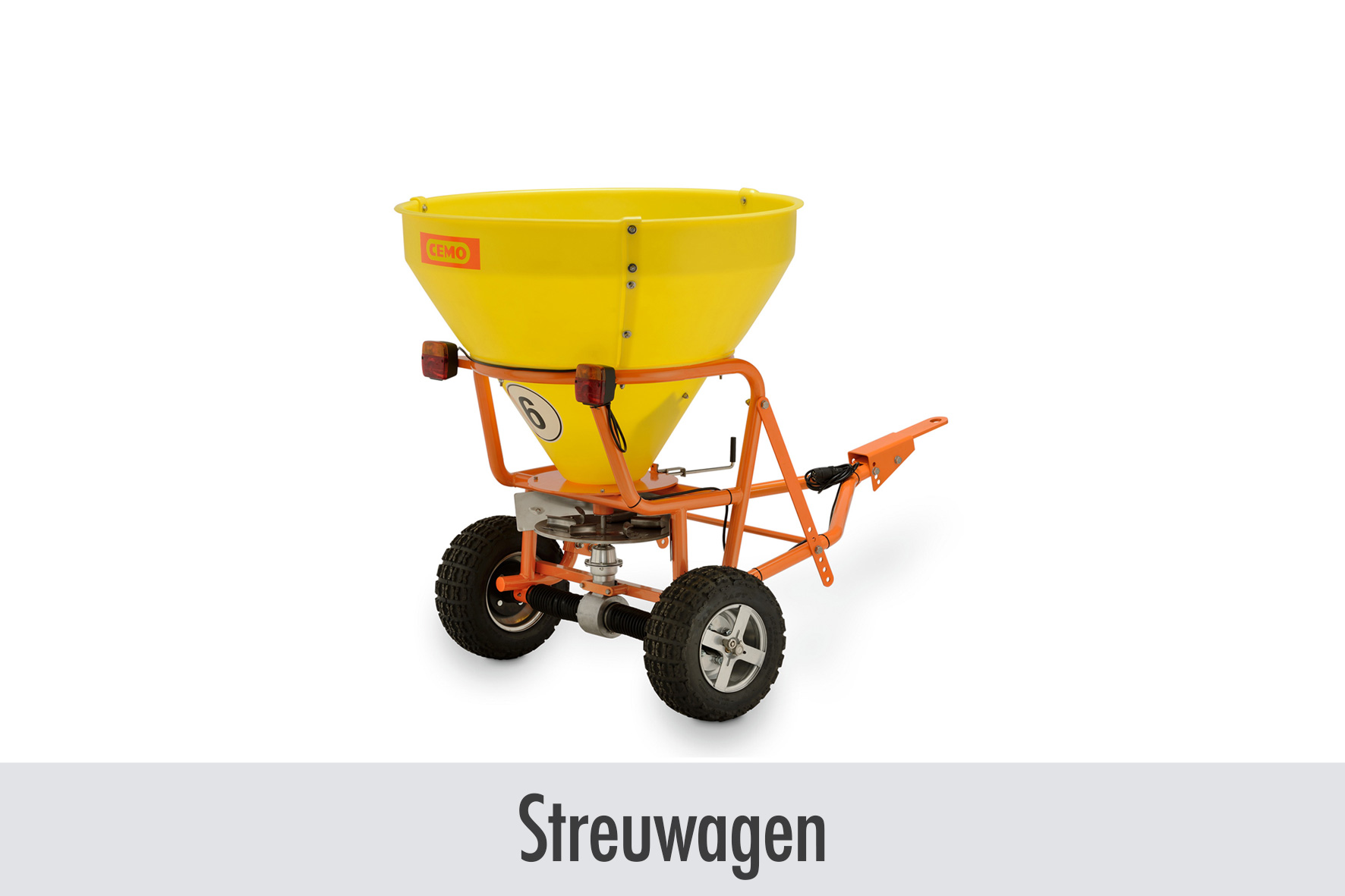 Caisson-Spritzgerät, Baustellenmörtelmischer, gelb, Kippsattel, Steuwagen, Streuwagen, Sandwagen, Schüttmulde, Gelb, 4-Rad-Antrieb, Kalkstreuer, Streuwagen, Gelb, Höcker, Geleerter Staubschutz