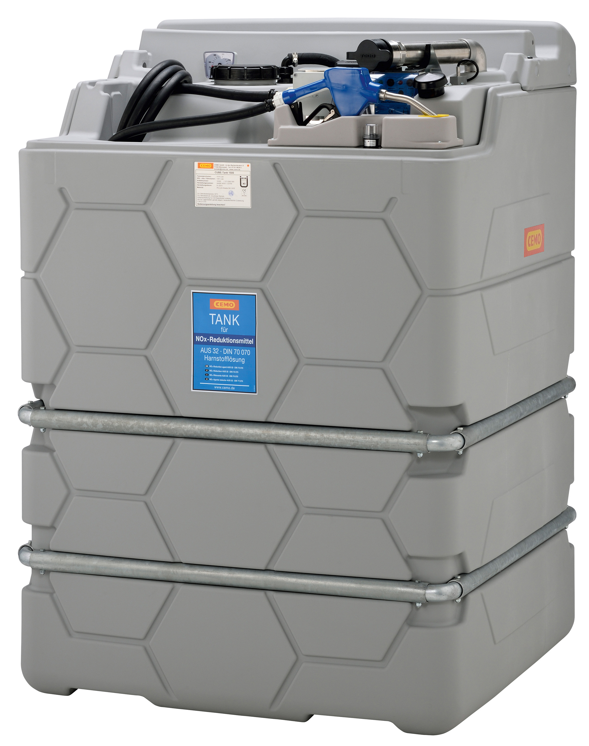 CUBE-AdBlue-Tank-1500l-Indoor-Basic_10301 Indoor Basic AdBlue®-CUBE-Tank 1500 Liter komplett mit Pumpe montiert