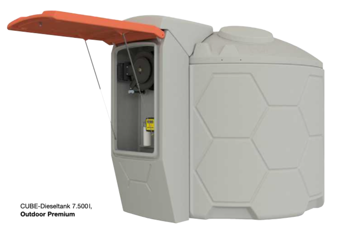 CUBE Dieseltank Outdoor Premium 7500 Liter fastfill CUBE Dieseltank Outdoor Premium 7500 Liter fastfill