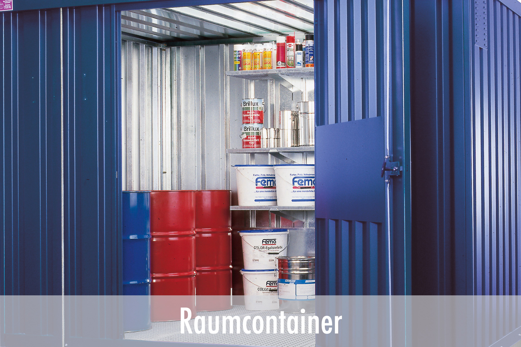 Titel-Raumcontainer-neu Sicherheitsraumcontainer für die Lagerung von Gefahrstoffen