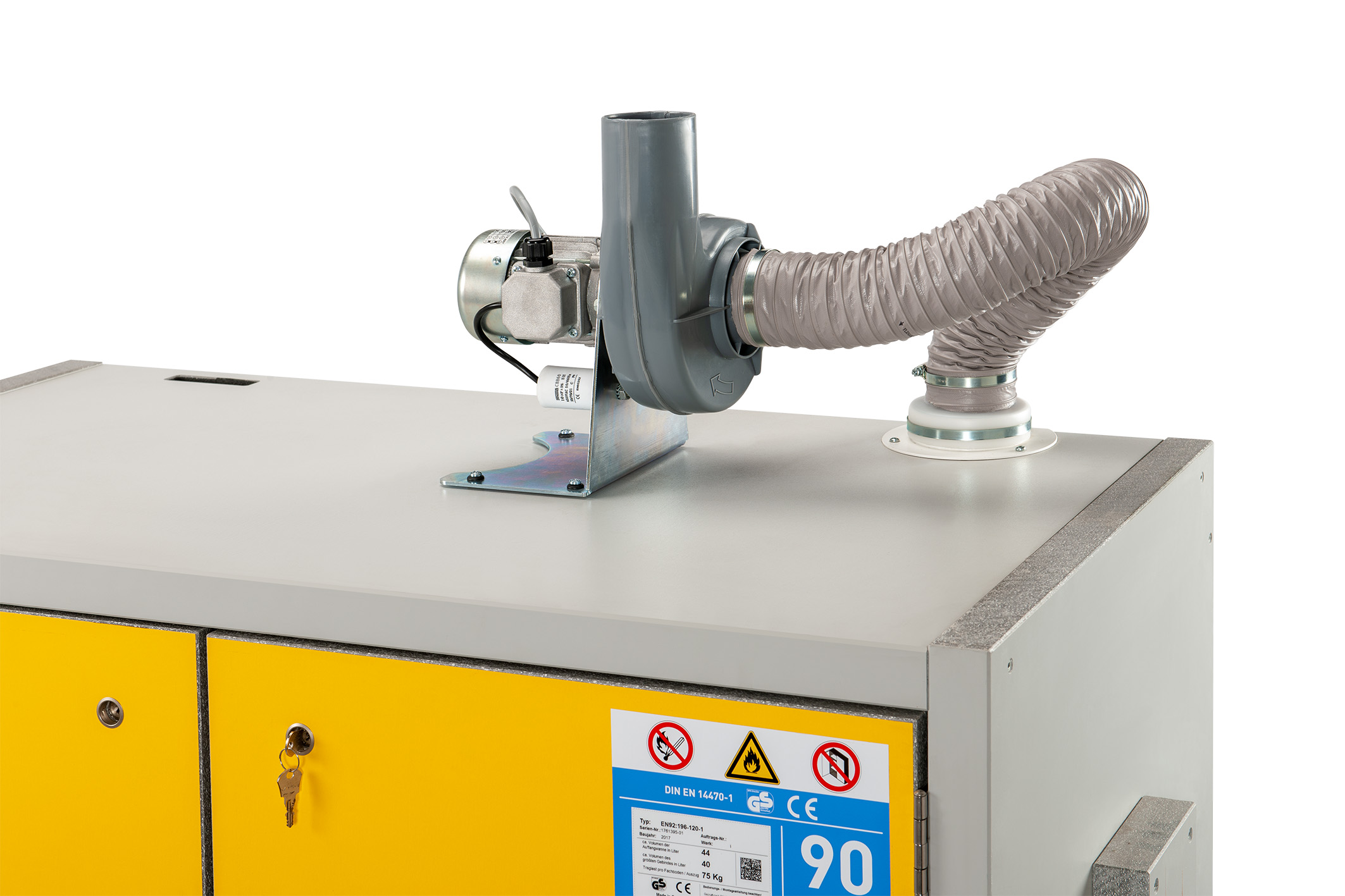 11431-Anwendung_2021-03 Anwendungsbeispiel Radialventilator 230 V Modell 1 für Sicherheitsschränke FWF30 und FWF90