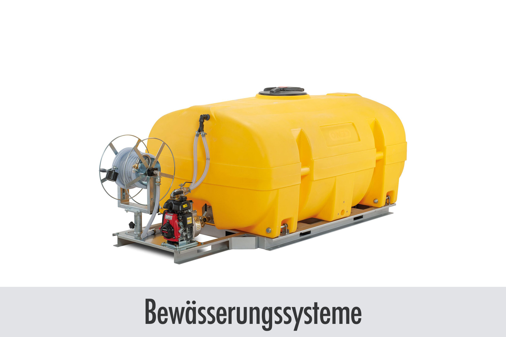 Wassertank, Gelb, Lagerung, Schlauchaufroller, Motorpumpenanlage, Geländewasserbehälter, Wassertank, Gelb, Schlauchrolle, Motorpumpe, Geländewasserbehälter, Tanksystem, Spritzanlage, Bürstung, Schlauchrolle, gelbe Tank, Agrarsprinkler, Wasserbehälter, Pum