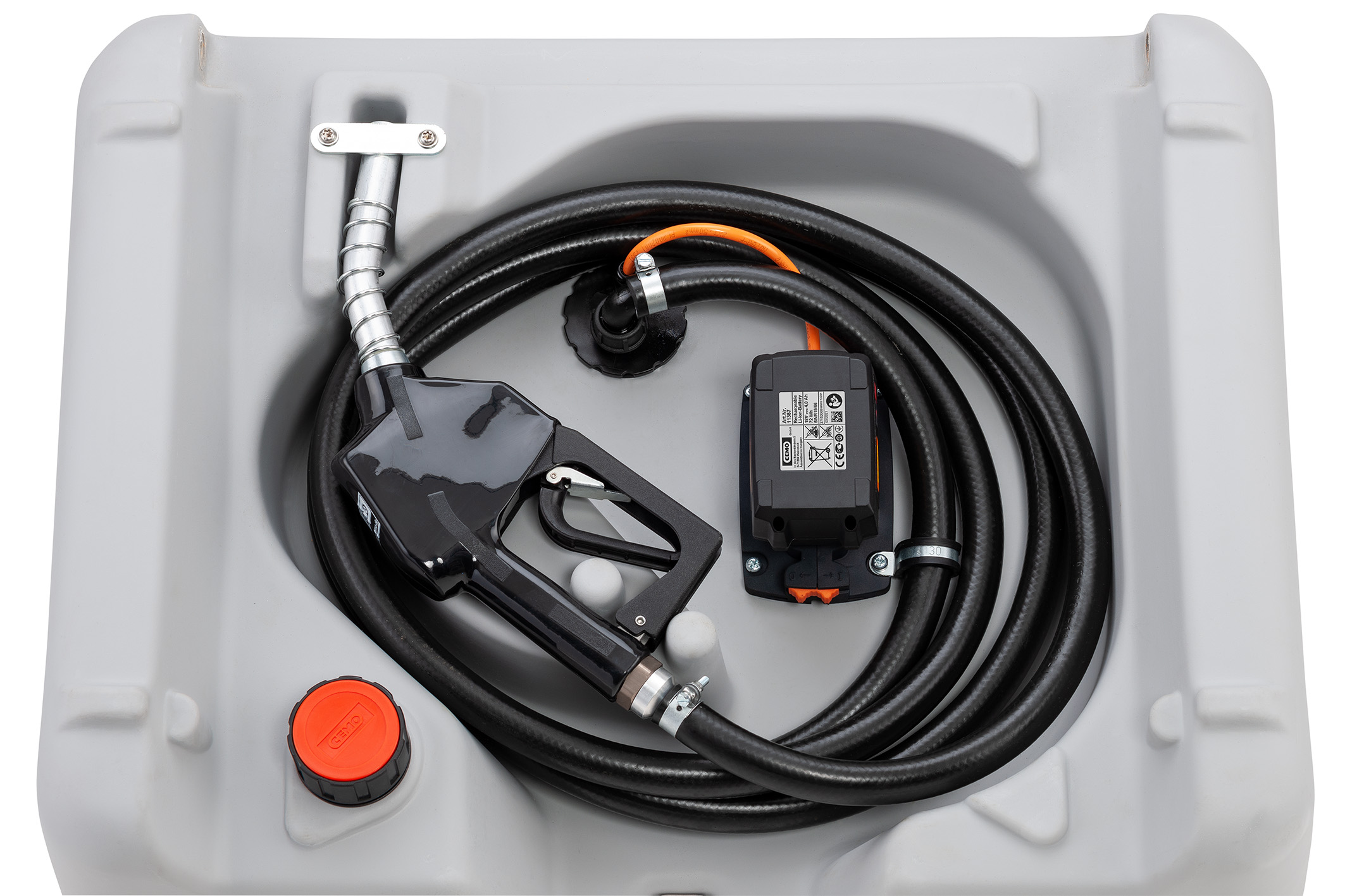 DT-Mobil Easy 210 Liter mit 18-V-Pumpe CAS-Akku-System inklusive Akku und Ladegerät - Detail