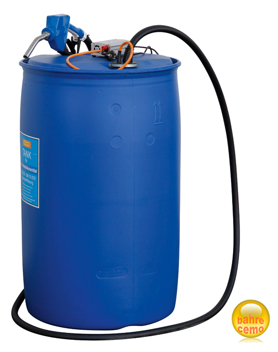 CENTRI-SP30_mit-Netzgeraet-230V_auf-Fass_10590 Tauchpumpe CENTRI SP30 mit Netzgerät 230 V für AdBlue® – Beispiel montiert auf Fass