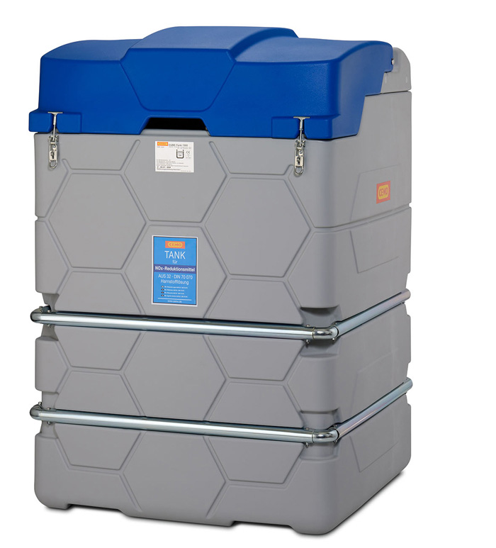 cube_adbluetank_zu Cemo Premium-Outdoor AdBlue®-CUBE-Tank 1500 Liter – Klappdeckel geschlossen