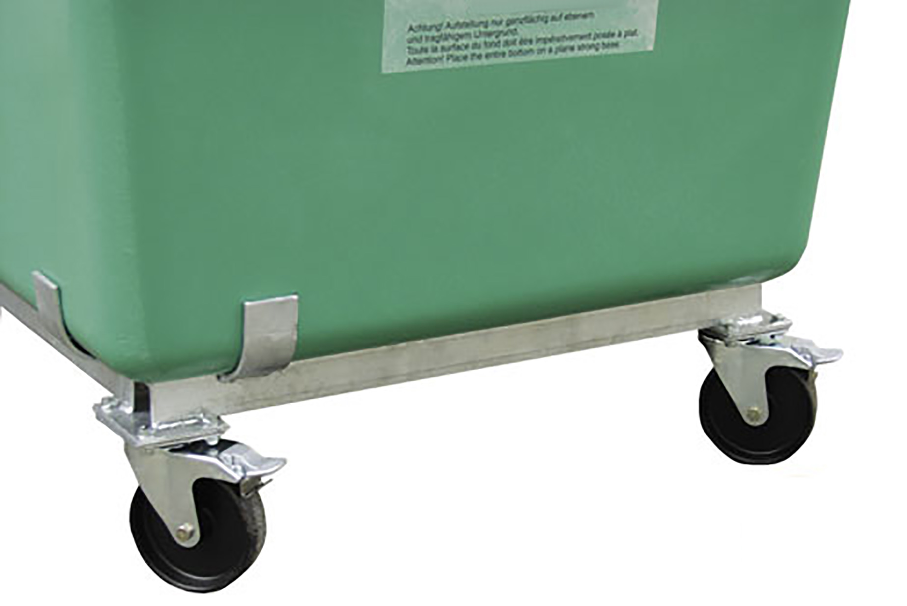 c6646174472287ab7d4c3c914ab423d3 Beispiel Cemo Lenkrollengestell für GFK-Behälter, Maschine, Rad