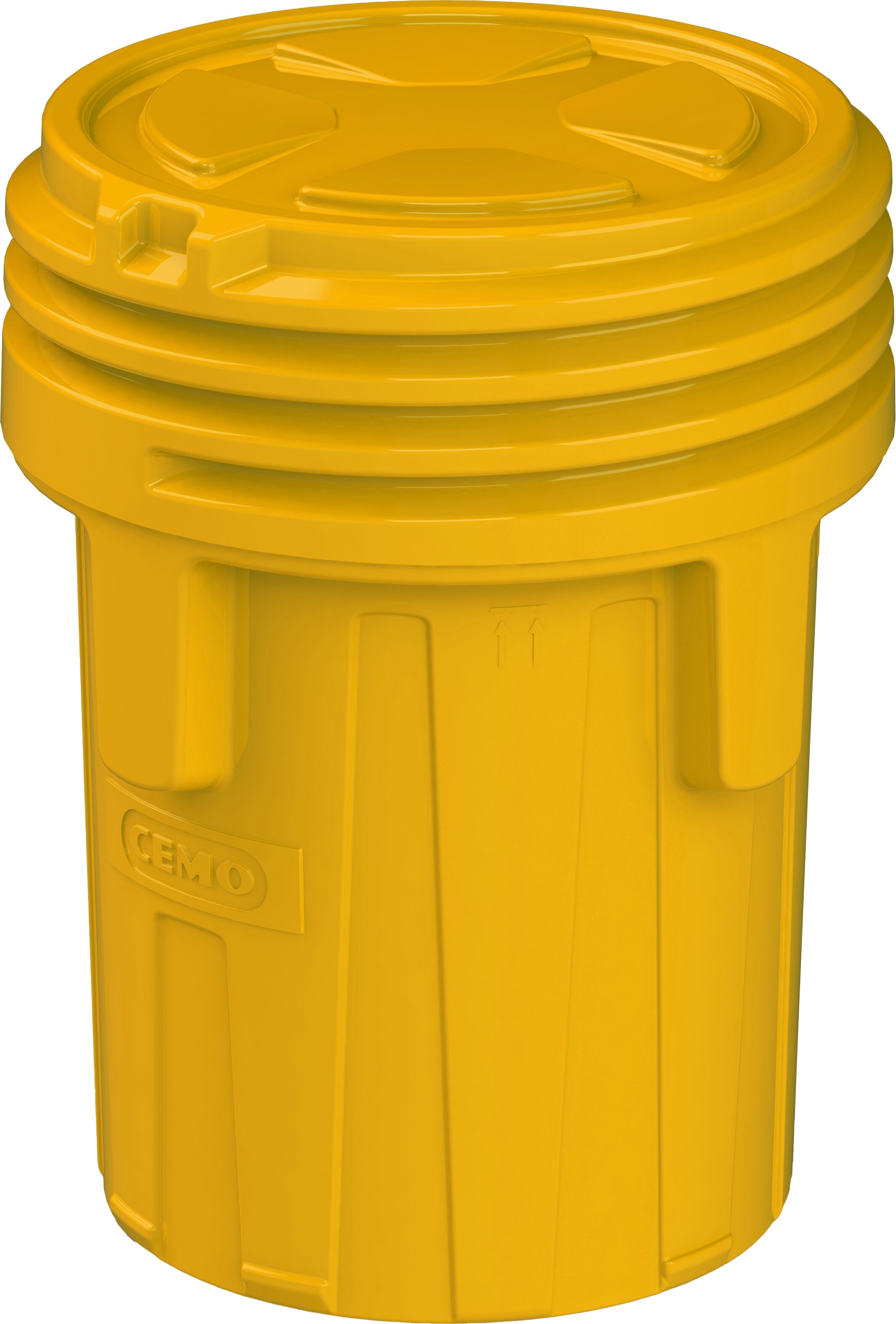 Müllbehälter, Abfalleimer, Gelb, Runddeckel, Kunststoff