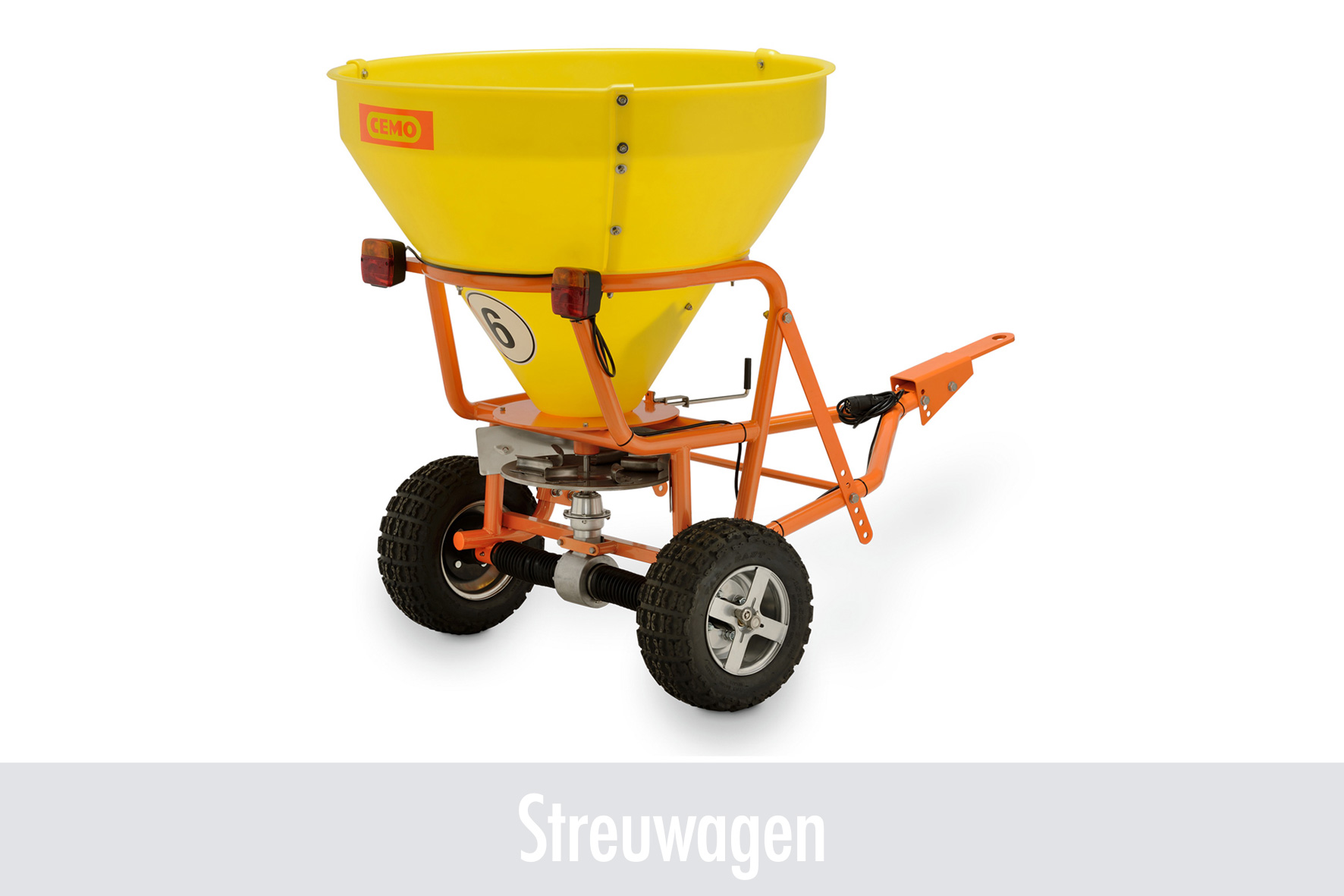 Schwerlast-Mischer, Streuwagen, Gelb Behälter, Gummiräder, Metallrahmen, landschaft, sprayer, zementmischer, aufbau?, doppelte räder
